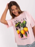 t-shirt oversize z napisem Lemon