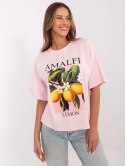 t-shirt oversize z napisem Lemon