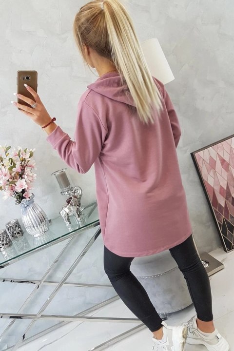 Bluza z dłuższym tyłem i kapturem ciemno różowa Bluza z dłuższym tyłem i kapturem ciemno różowa