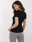 T-shirt NM-TS-JX-09328.65PaEcru-miętowy damski t-shirt z cekinami