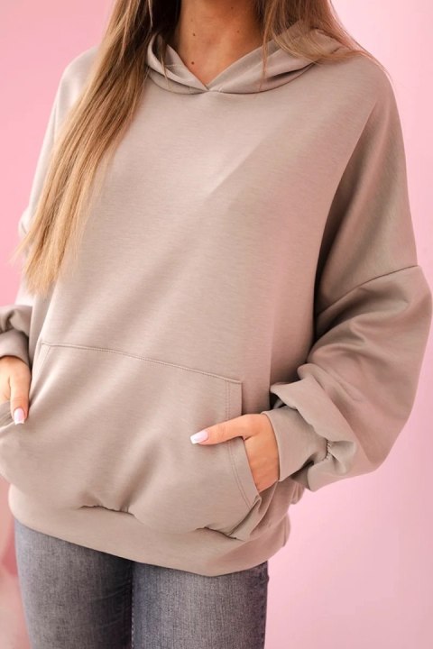 Bluza z kapturem masełko ciemno beżowa Bluza z kapturem masełko ciemno beżowa