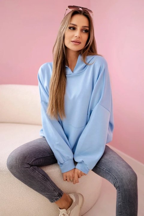 Bluza z kapturem masełko niebieska Bluza z kapturem masełko niebieska