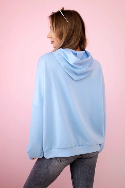Bluza z kapturem masełko niebieska Bluza z kapturem masełko niebieska