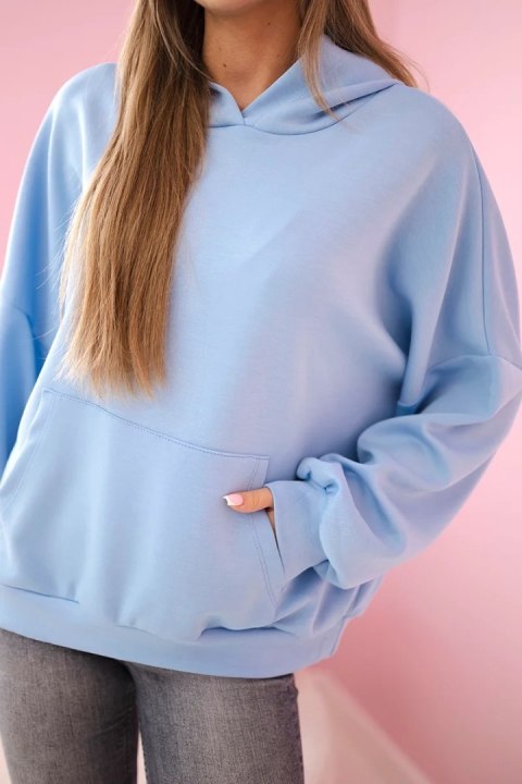 Bluza z kapturem masełko niebieska Bluza z kapturem masełko niebieska