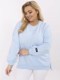 Bawełniana bluza plus size z rozcięciami kolory