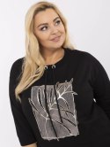 Bluzka z nadrukiem PLUS SIZE z rękawem 3/4
