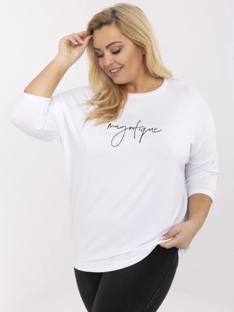 Damska bluzka plus size z rękawem 3/4 Damska bluzka plus size z rękawem 3/4