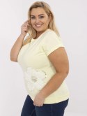 Bluzka plus size z okrągłym dekoltem