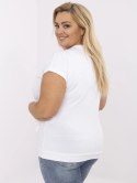 Bluzka plus size z okrągłym dekoltem