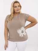 Bluzka plus size z okrągłym dekoltem