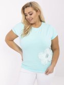 Bluzka plus size z okrągłym dekoltem