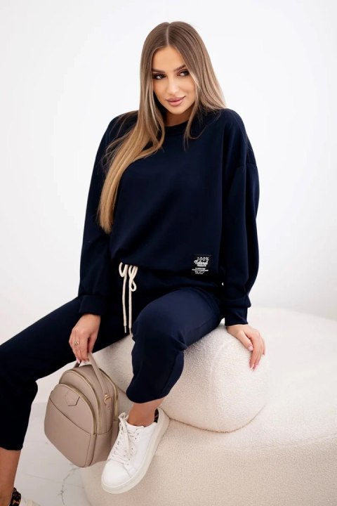 Komplet masełko bluza + spodnie granatowy Komplet masełko bluza + spodnie granatowy