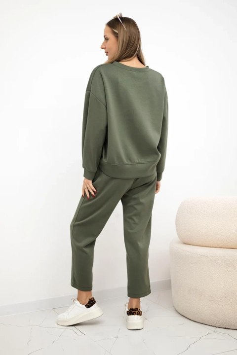 Komplet masełko bluza + spodnie khaki Komplet masełko bluza + spodnie khaki