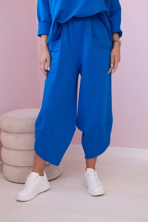 Komplet bawełniany bluza + spodnie chabrowy Komplet bawełniany bluza + spodnie chabrowy