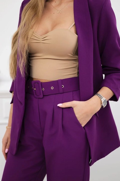 Komplet elegancki marynarki ze spodniami ciemny fioletowy Komplet elegancki marynarki ze spodniami ciemny fioletowy