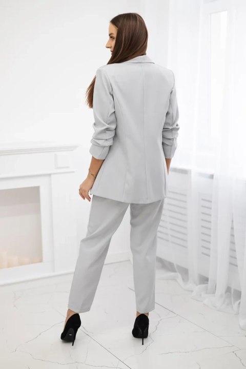 Komplet elegancki marynarki ze spodniami szary Komplet elegancki marynarki ze spodniami szary