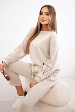 Komplet masełko bluza + spodnie beżowy