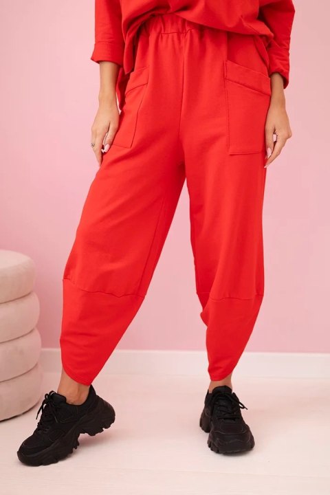Komplet bawełniany bluza + spodnie czerwony Komplet bawełniany bluza + spodnie czerwony