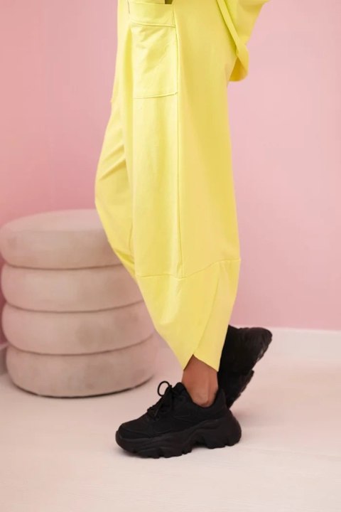 Komplet bawełniany bluza + spodnie żółty neon Komplet bawełniany bluza + spodnie żółty neon