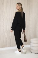 Komplet bluza + spodnie masełko czarny