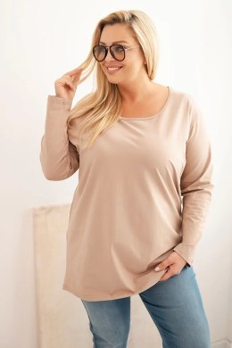 Bluzka damska Plus Size z dekoltem w łódkę fango