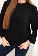 Sweter damski z miękkiego moheru czarny