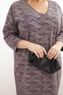 Sukienka damska z żorżety Plus Size z dekoltem V fango
