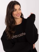 Bluza oversize z napisem chocolate RUE PARIS
