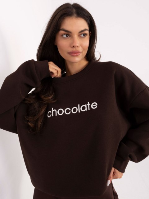 Bluza oversize z napisem chocolate RUE PARIS