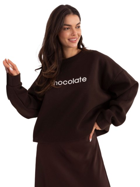 Bluza oversize z napisem chocolate RUE PARIS