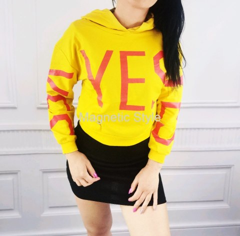 YES bluza dresowa z kapturem YES bluza dresowa z kapturem