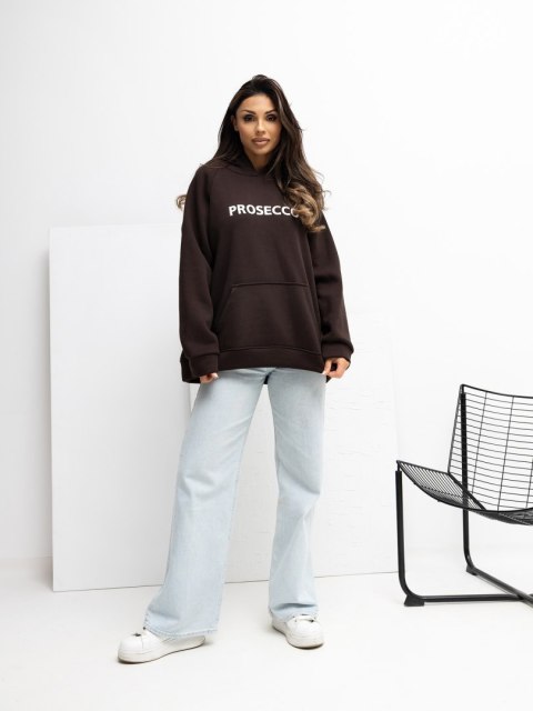 Dresowa bluza oversize z haftem PROSECCO RUE PARIS