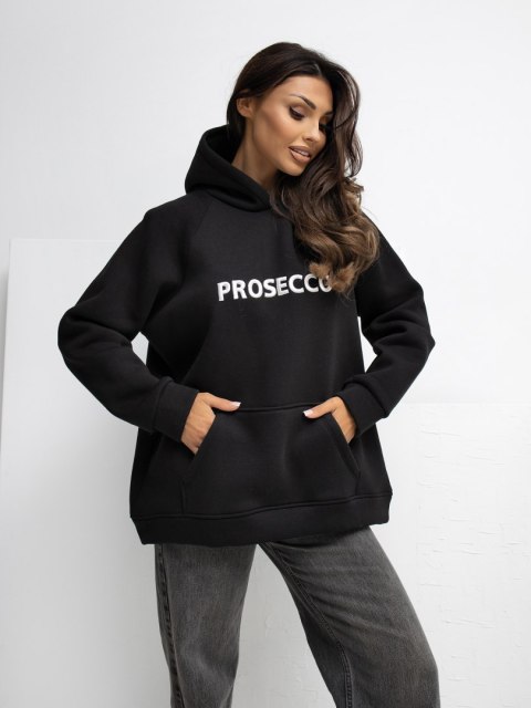 Dresowa bluza oversize z haftem PROSECCO RUE PARIS