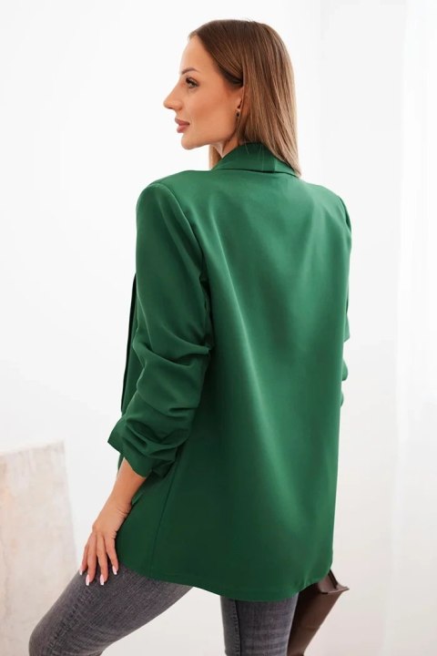 Marynarka z klapami elegancka zielona