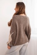 Sweter damski w romby zapinany na guziki fango