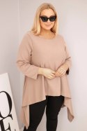 Tunika damska Plus Size bawełniana o asymetrycznym kroju fango