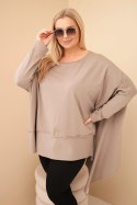 Tunika damska Plus Size z bawełny z asymetrycznym dołem fango