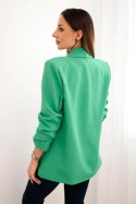 Marynarka z klapami elegancka jasno zielona