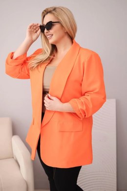 Marynarka damska Plus Size elegancka pomarańczowa