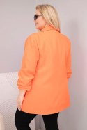 Marynarka damska Plus Size elegancka pomarańczowa