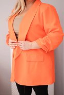 Marynarka damska Plus Size elegancka pomarańczowa