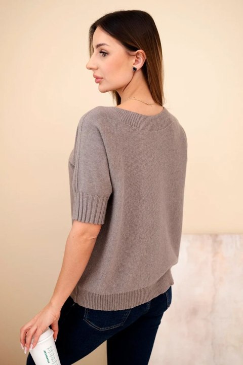 Sweter damski z wiskozy z krótkim rękawem fango