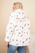 Kurtka damska wiosenna Plus Size w drobnym wzorem w kwiaty fango