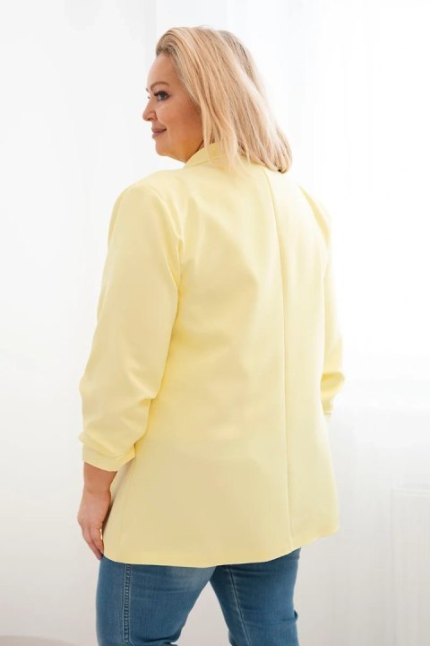 Marynarka damska Plus Size elegancka żółta