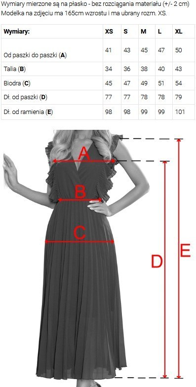 479-9 NINA elegancka sukienka z kopertowym dekoltem, rękawkiem i paskiem - CZARNA