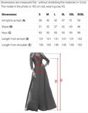 309-9 AMBER elegancka długa suknia maxi z koronkowym dekoltem - BORDOWA