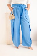 Spodnie damskie bawełniane Plus Size z gumką w pasie jeansowe