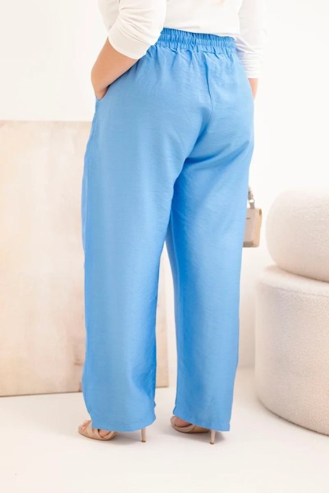 Spodnie damskie bawełniane Plus Size z gumką w pasie jeansowe