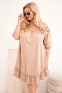 Sukienka damska Plus Size bawełniana z falbaną fango