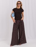 Czarny damski t-shirt basic z bawełny RUE PARIS